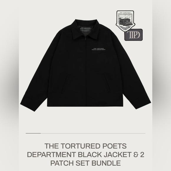 Taylor Swift TTPD Black Jacket NWOT - Picture 2 of 9